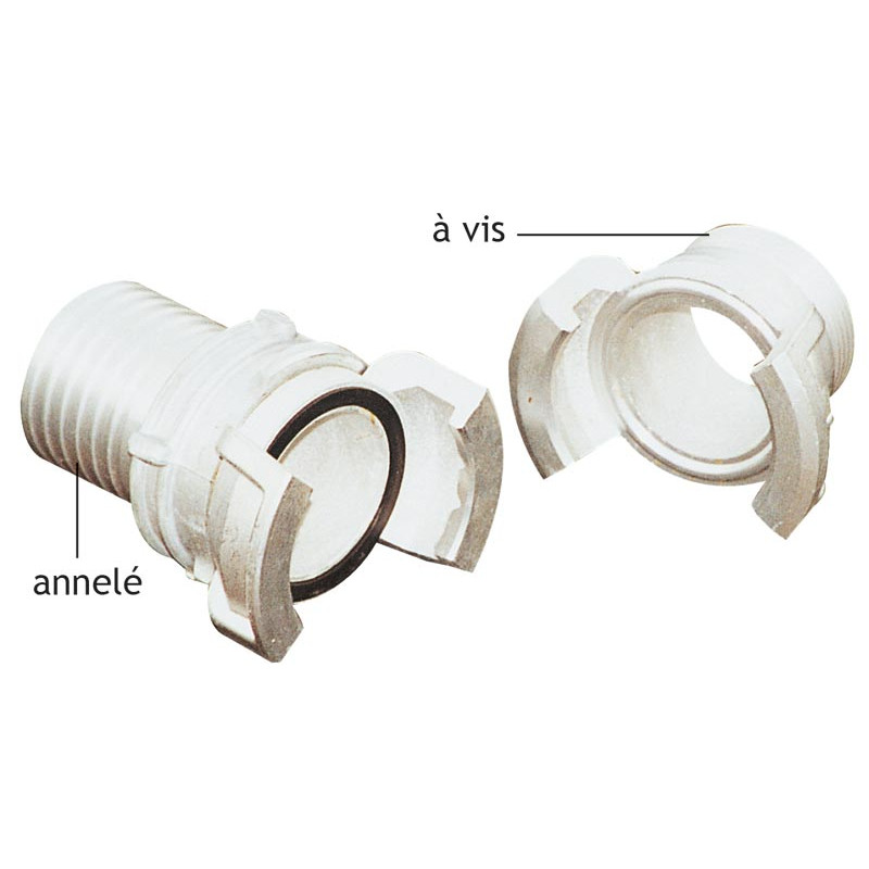 1/2 ribbed fire hose connection - 2" - 50/60 mm