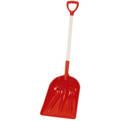 Snow shovel with short shaft and handle