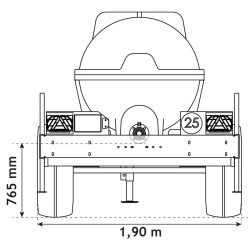 1500 l mobile tank trailer for tractor