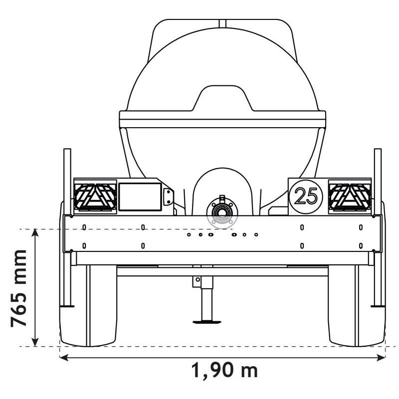 1500 l mobile tank trailer for tractor