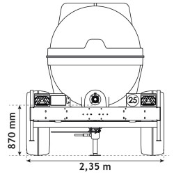 6400 l mobile tank trailer for tractor