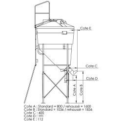 9.70 m³ large capacity foodstuff silo 9.70 m³ large capacity foodstuff silo