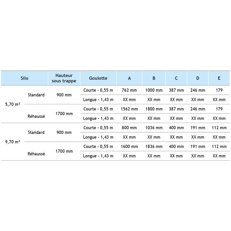 9.70 m³ large capacity foodstuff silo 9.70 m³ large capacity foodstuff silo