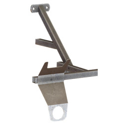 Milk feed bucket holder for weaning yoke panels Milk feed bucket holder for weaning yoke panels