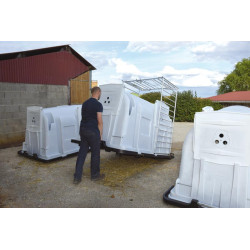 XXL comfort calf hutch with grating pack