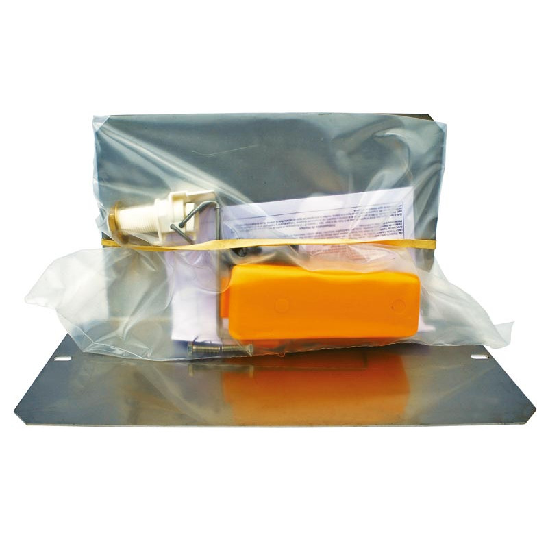 Float valve tap with protective plate for round SUPERBAC with strip rim