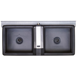 Double Polybac 72 M drinker with interior rim and fastening support