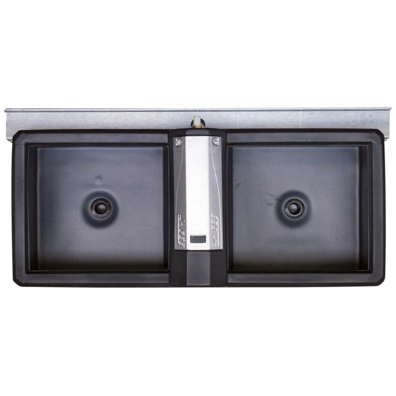 Double Polybac 72 M drinker with interior rim and fastening support