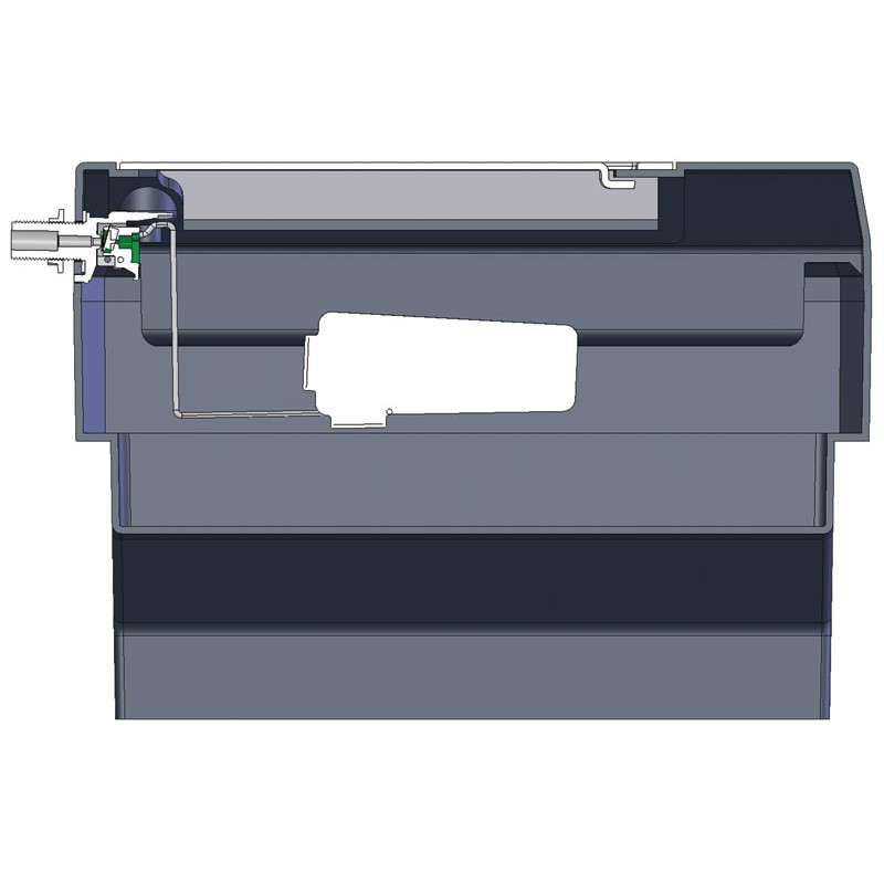 Double Polybac 72 M drinker with interior rim and fastening support