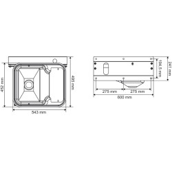 Single Polybac 30 M drinker with patented strip rim and fastening support
