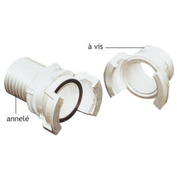 1/2 ribbed fire hose connection - 2" - 50/60 mm
