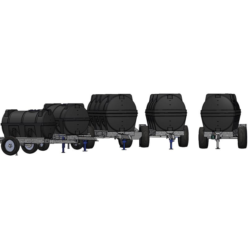 2300 l mobile tank trailer for tractor