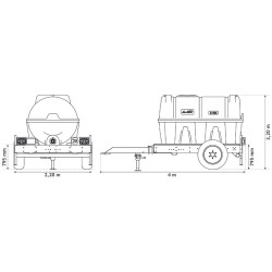 3100 l mobile tank trailer for tractor 3100 l mobile tank trailer for tractor