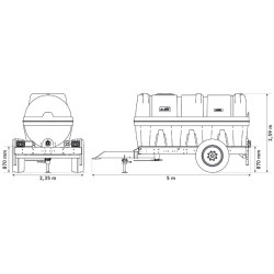 6400 l mobile tank trailer for tractor 6400 l mobile tank trailer for tractor