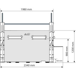 Partition for Hygiene Pro calf pens in a row Partition for Hygiene Pro calf pens in a row