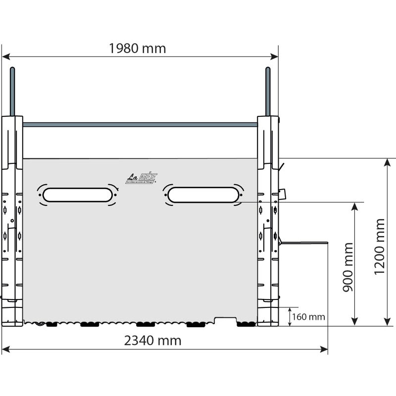 Partition for Hygiene Pro calf pens in a row Partition for Hygiene Pro calf pens in a row
