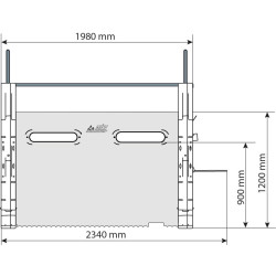 Partition for Hygiene Pro calf pens in a row Partition for Hygiene Pro calf pens in a row
