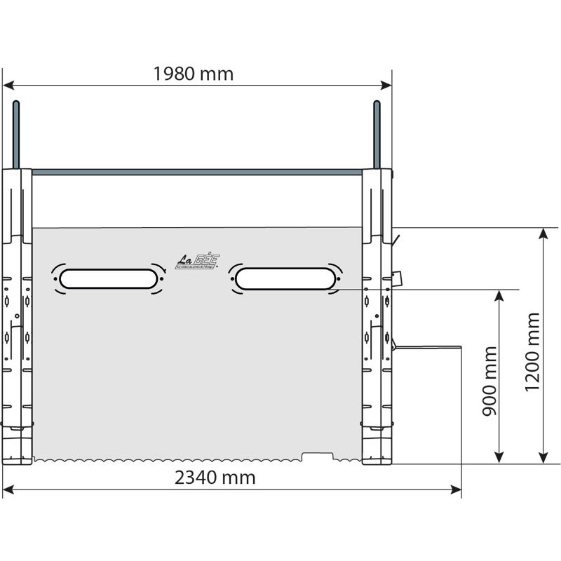 Partition for Hygiene Pro calf pens in a row Partition for Hygiene Pro calf pens in a row