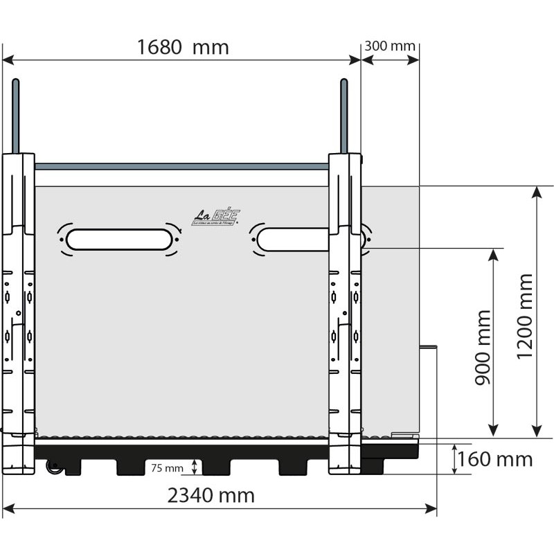 Partition for Hygiene Pro calf pens in a row Partition for Hygiene Pro calf pens in a row