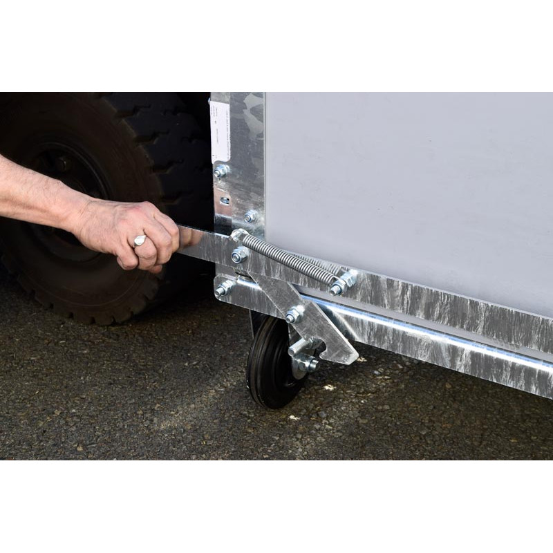 Tilting mechanism for slatted floor of STANDARD - PVC - SINGLE wheeled calf box