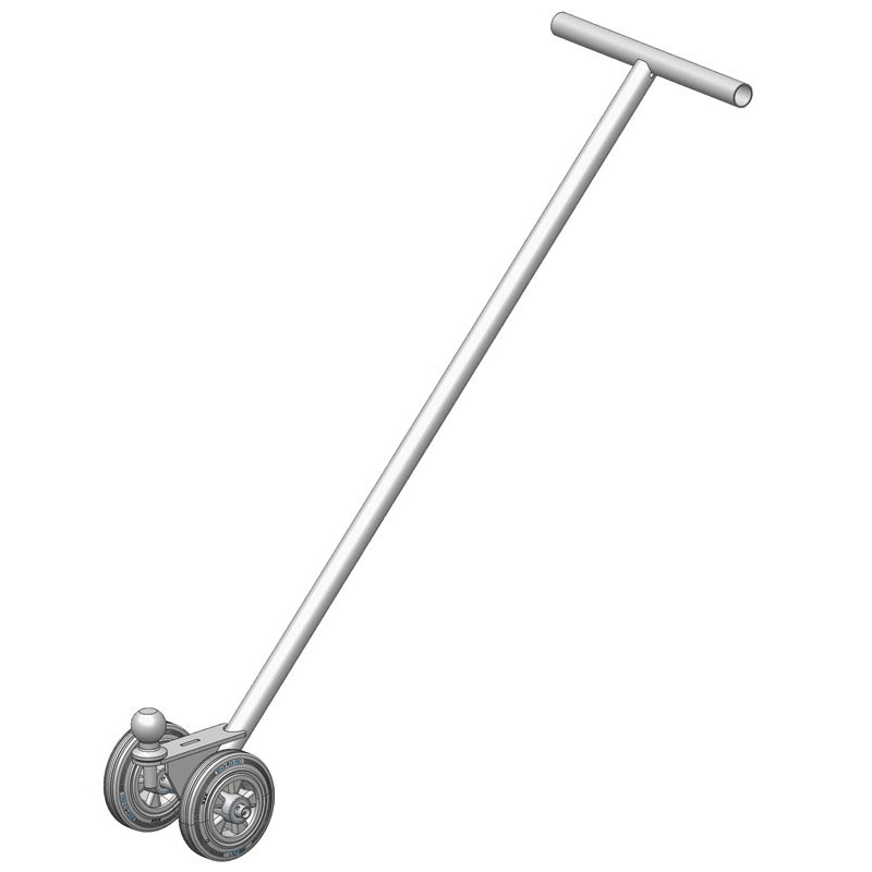 Swivel trolley to move wheeled boxes