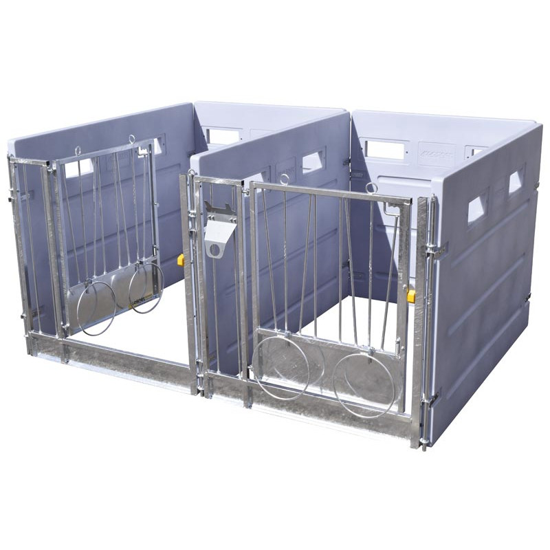 HYGIENE PRO HDPE calf box with fixed PE partitions