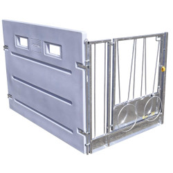 Extension HYGIENE PRO HDPE calf box with fixed PE partitions