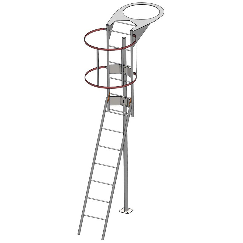 Galvanised crinoline ladder Galvanised crinoline ladder