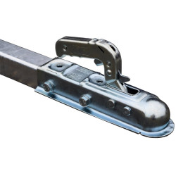 Coupling ball tow bar for 4-wheel feed trolley