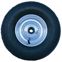 Inflatable wheel with metal rim