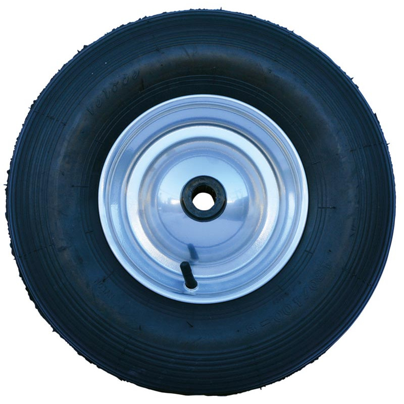 Inflatable wheel with metal rim