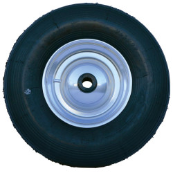 Inflatable wheel with metal rim