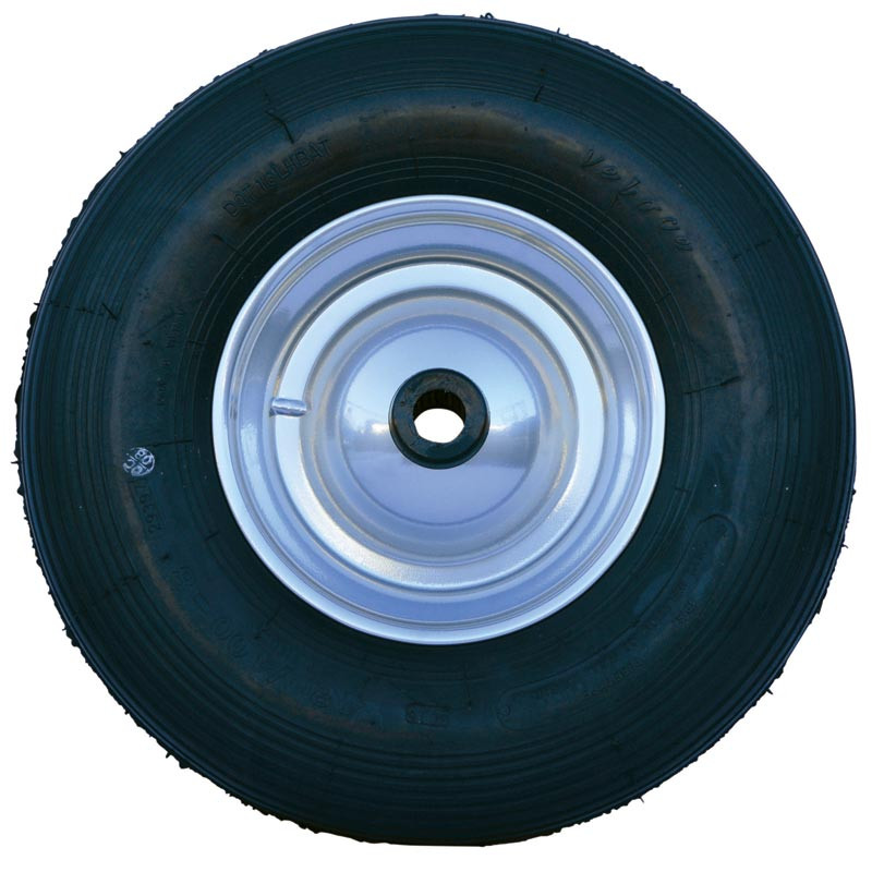 Inflatable wheel with metal rim