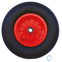 Solid wheel with plastic rim Solid wheel with plastic rim