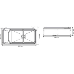 Double Polybac 75 M drinker with patented strip rim without fastening support