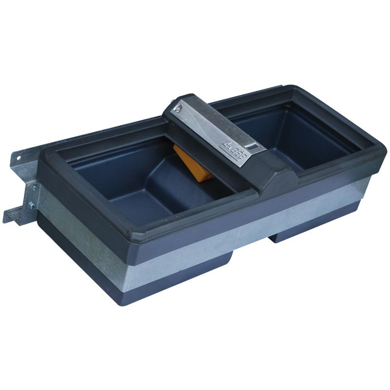 Double Polybac 72 M drinker with interior rim and fastening support Double Polybac 72 M drinker with interior rim and fastening support