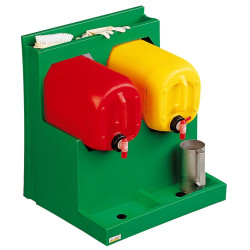 Milking parlour container support Milking parlour container support