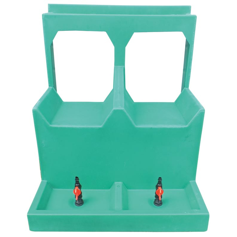 Milking parlour container support Milking parlour container support