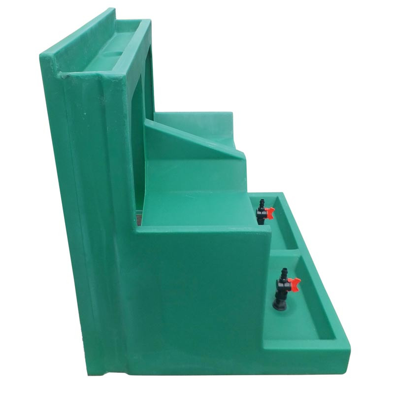 Milking parlour container support Milking parlour container support