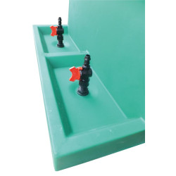 Milking parlour container support Milking parlour container support