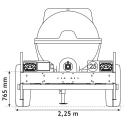 2300 l mobile tank trailer for tractor