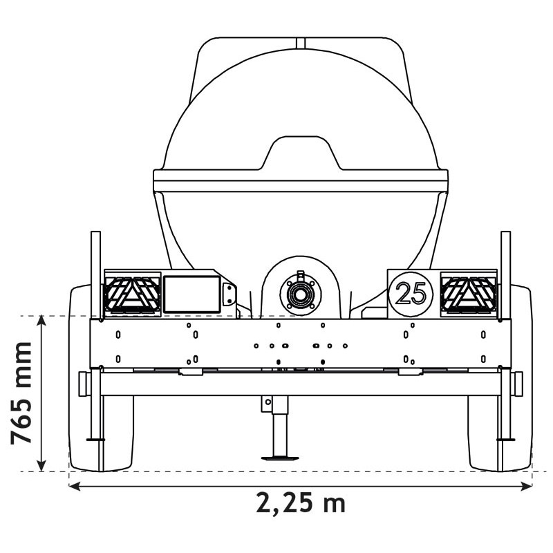 2300 l mobile tank trailer for tractor