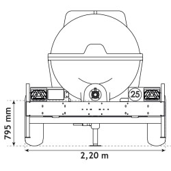 3100 l mobile tank trailer for tractor