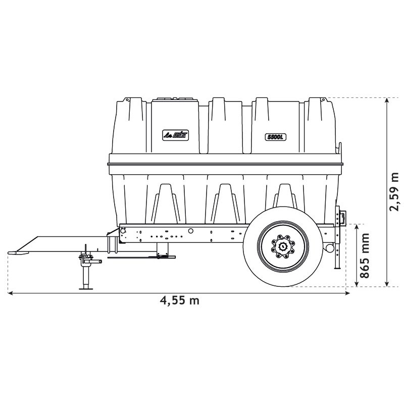 5500 l mobile tank trailer for tractor 5500 l mobile tank trailer for tractor
