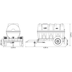 5500 l mobile tank trailer for tractor 5500 l mobile tank trailer for tractor