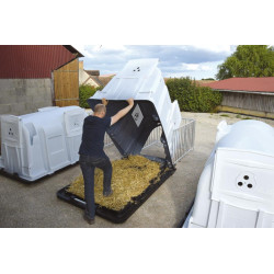 XXL comfort calf hutch with grating pack