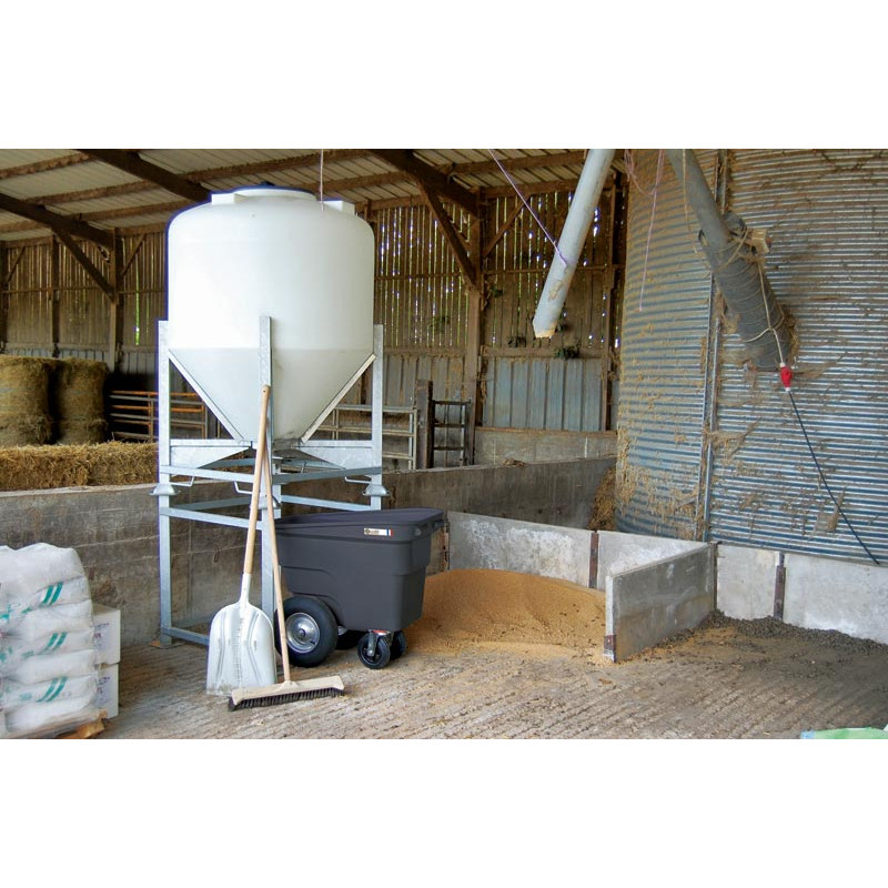 Foot raising extension for small capacity silos on chassis