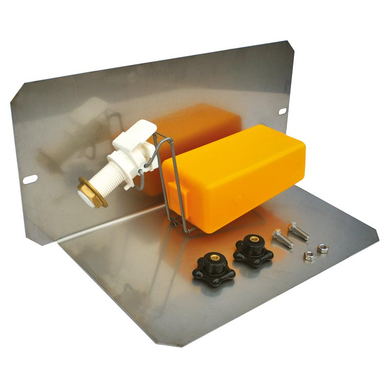 Float valve tap with protective plate for round SUPERBAC with strip rim Float valve tap with protective plate for round SUPERBAC with strip rim