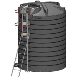 Galvanised crinoline ladder