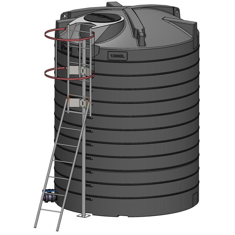 Galvanised crinoline ladder